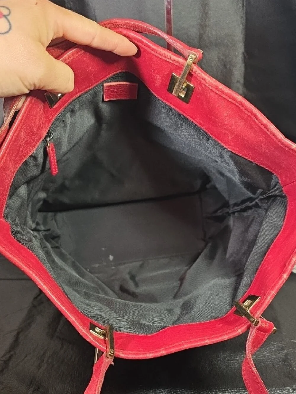 Gucci Red GG Monogram Tote